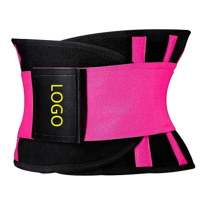 Custom Logo Adjustable Plus Size Two Belts Support Back Waist Trainers 80 Neoprene20 Nylon Back Brace Waist Trainer Belt Support