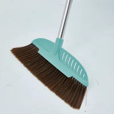 Wholesale Handmade Broom Household Plastic Broom Bristles Brush Clean Wide Encryption Soft Horse Bristle Single Broom