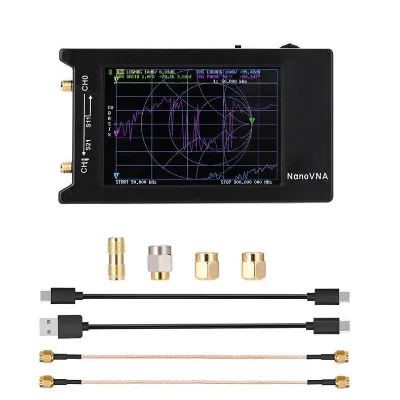 50KHz-1.5GHz NanoVNA Vector Network Analyzer with 4" LCD Display for MF HF VHF UHF Antenna NanoVNA-H4 NanoVNA H4