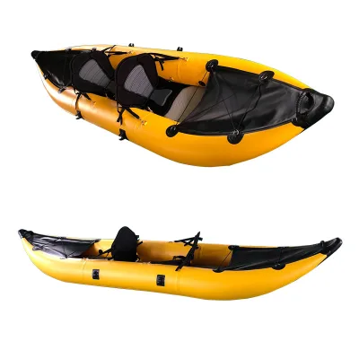 Wholesale Price Audac Inflatable Pedal Kayak PVC with Drop Stitch Floor for 2 Paddlers Lakes & Rivers Use