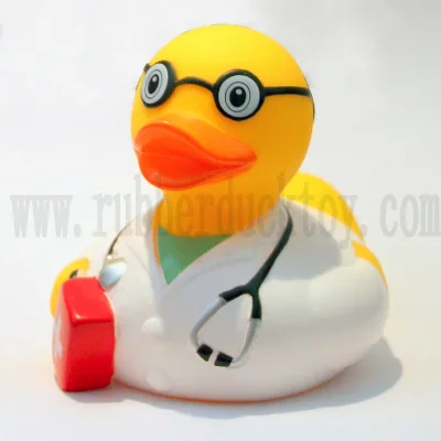 Hospital Doctor Rubber Duck , Floating Doctor Bath Duck Toy , Squeaky Doctor Duck Bath Toy