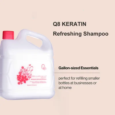 Q8 Keratin Refreshing Bulk Shampoo for All Hair Types, 1 Gallon | Shampoo Refill, Paraben Free Formula with Gentle Cleansers