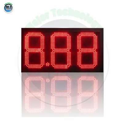 New Products Customized IP65 Waterproof Red 12inch LED Gas Sign for Gas Station