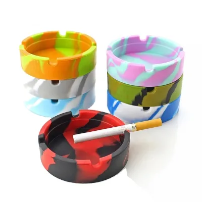 Portable Luminous Heat Resistance PC Custom Logo Ashtray for Cigarette Smoking Home & Restaurant Use Armrest Box