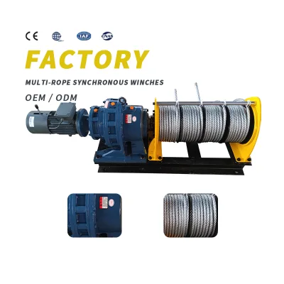 Lifting Winches for the Top of the Room, Four-rope Synchronous Planetary Gearbox Electric Winches Can Be Customised