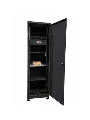 42U 19 Inch Floor Standing Server Rack Cabinet 600x800x2000mm Mesh Door Network Enclosure with Cooling Fan & PDU