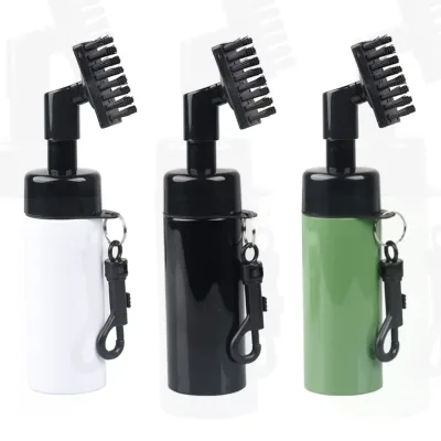 Golf Club Cleaning Brush with Magnetic Invisible Rope Nylon-Bristles Anti-Leak Water Spray No Length Limit Golf Brush Head