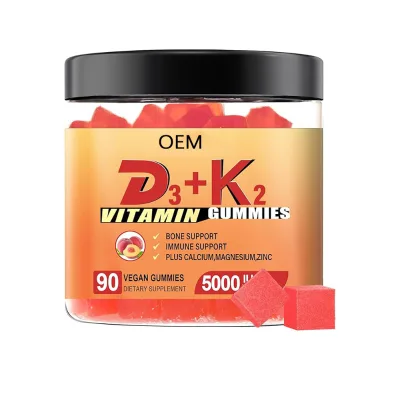 Customize and Wholesale Vitamin Gummies D3 K2 Supplement  Dietary Supplement D3 K2 Gummies