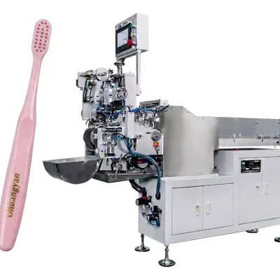 Hot Foil Stamping Machine with Motor for Toothbrush Handle Logo Labeling Automatic Printed Making Machine 33pcs/min