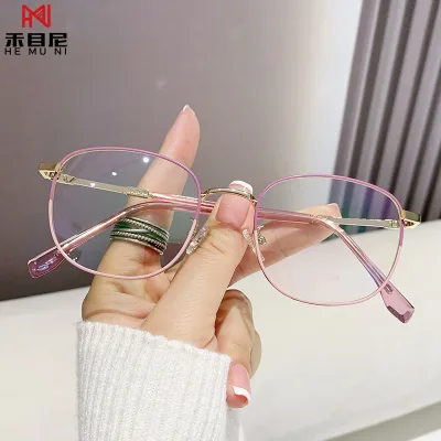 7127 New Anti Blue Light Flat Mirror for Women ultra Light Frame Trendy Fashionable and Versatile Frame