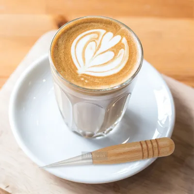 Decorating Tool Stainless Steel Coffee Latte Art Pen With Wood Handle