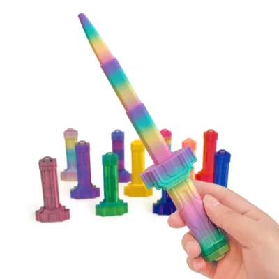 3D Printing Plastic Mini Retractable Mecha Gravity Sword Luminous Children's Creative Toy for Scenic Spot Night Market