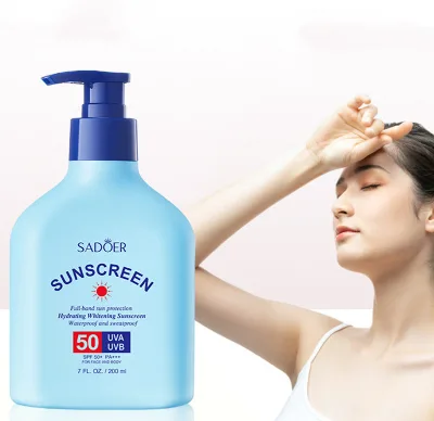 SPF 50+ Sunblock Cream Private Label Natural Adults Female Sunscreen Lotion Skin Care Sunscreen Cream