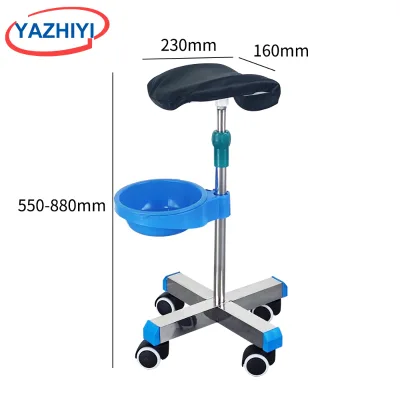 YAZHIYI Mobile Padded Limb Support Stand Height Adjustable With Washing Bowl Rolling Wheels For Hospital Wound Care