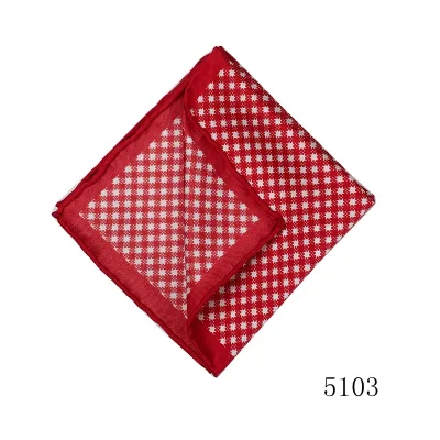 Wholesale New Product Men's Colorful Grid Business Pocket Square Silk Hanky Mills