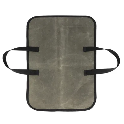 Portable Waxed Canvas Knife Roll Bag Durable Chef Knife Carrier Protectors Zipper Closure for Home Kitchen Cooking Tools Picnics
