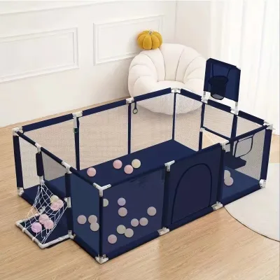 Customizable Accessory Baby Toddler Play Center Fence with Basketball Hoop Quick Assemble Kids Playpens