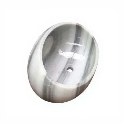 Modern Natural Marble Oval Eco-Friendly Freestanding Wash Basin