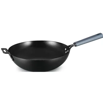 Wholesale 32cm Carbon Steel Non Stick Wok Pan with Handle Cooking Pot for Restaurant