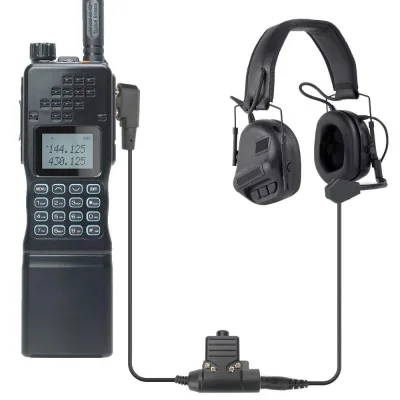 HD003-1 K-Type Tactical Helmet Headset Noise Reduction for Kenwood Baofeng Walkie Talkie Radio Tactical Helmet Headset JU2609