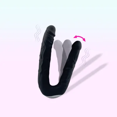 100% Waterproof Double-Headed Lesbian Penis Dildo Artificial Fresh Dildo for Female Masturbation Dual Dildo Vibrator