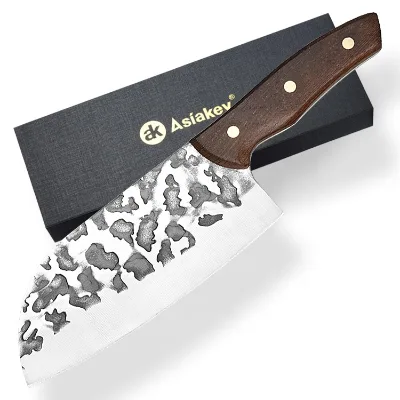 Stainless Steel Kitchen Upgraded Meat Cleaver Knife Caveman Ultimo Hand Forged Modern Design Eco-Friendly Ambidextrous
