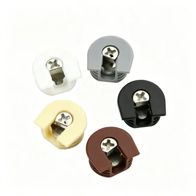 Plastic Locking Shelf Support Peg, Cabinet Wardrobe Layer Board Connector With Screw, Multi Color Furniture Hardware