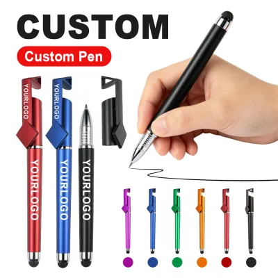 Customizable Advertising Logo QR Code Touchscreen Multifunctional Phone Stand Pen Ballpoint Pen