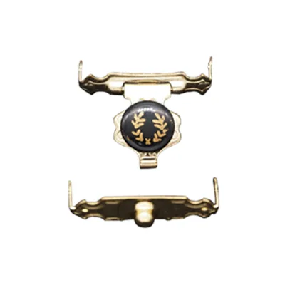 Metal Brooch for Box Chrome or Customizable Color 26x18.7mm Polished Silver Finish