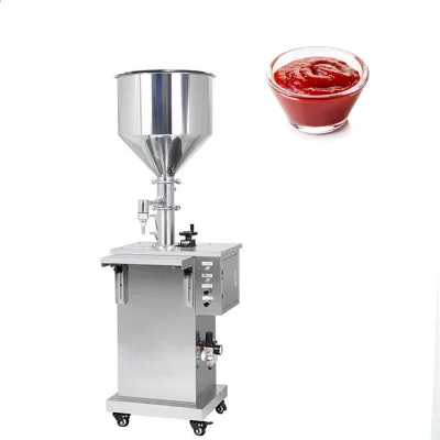 Vertical Pneumatic Semi-automatic Liquid Paste Filling Machine