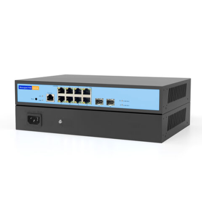 Ethernet switch with 8 PoE ports 2 fiber ports for industral and home use