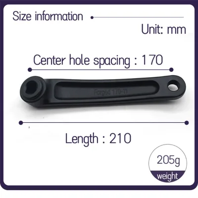 170mm Forged Bicycle Crank Arm 210mm 205g Lightweight for MTB Ebike