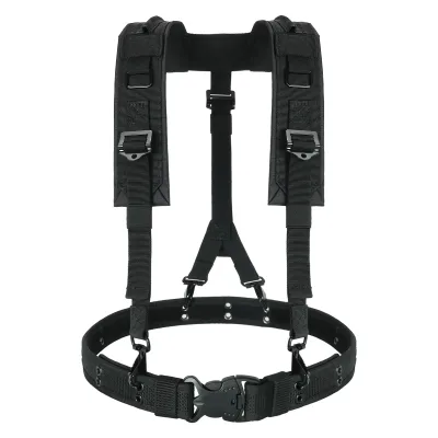 Tactical Combat Suspenders Y-Shape Padded Shoulder Harness for Training, MOLLE Load-Bearing System with Quick Release Buckles