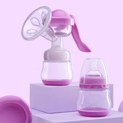 Food Grade PP Material Manual Breast Pump Powerful Baby Breasts Pumps