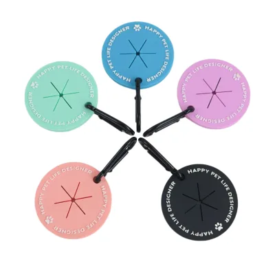 Customize Logo Portable Multi-Color Waterporrf Rubber Pvc Waste Bag Clip Dispenser Carrier Pet Dog Poop Bag Holder With Hook