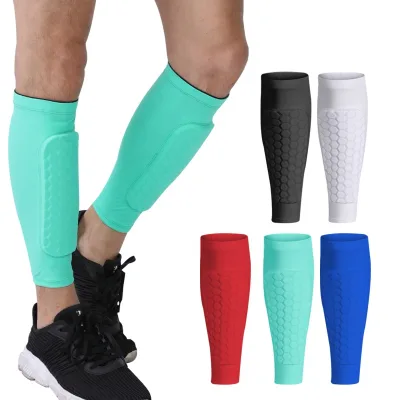 Custom Logo Honeycomb Anti-collision Calf Shin Guard Football Brace Support for Leg Pain Relief Comfortable Protection Leg