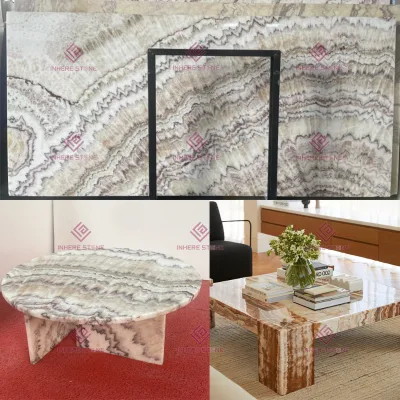 Exotic Red Dragon Onyx Slabs High Gloss Polished Natural Stone for Premium Wall Cladding Vanities Statement Surfaces