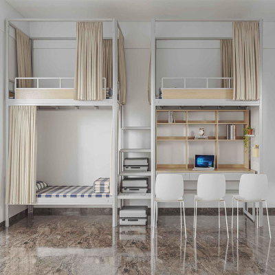 Campus Furniture Cheap Wall Bunk Bed with Wardrobe Adult Metal Bunk Beds with Desk Bunk Beds Set