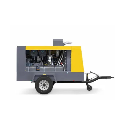 Atlas Copco XAHS 450 Diesel-air Screw Compressor with 12bar and 13m /min Is Used for Open-pit Sprinkler Blasting in Mines