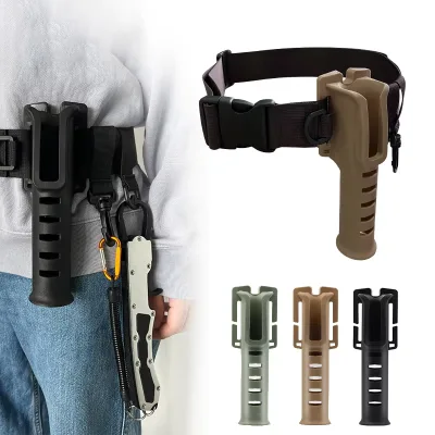Fishing Waist Belt Rod Holder Adjustable Waist Wading Belts with Portable Pole Inserter for Spinning Reel Holder