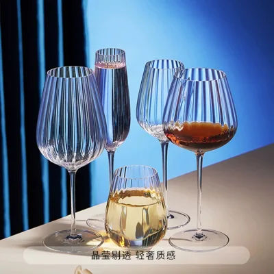 Modern Simple High Aesthetics Glass Red Wine Cup Large Belly White Wine and Champagne Cup with Stem Water Cup