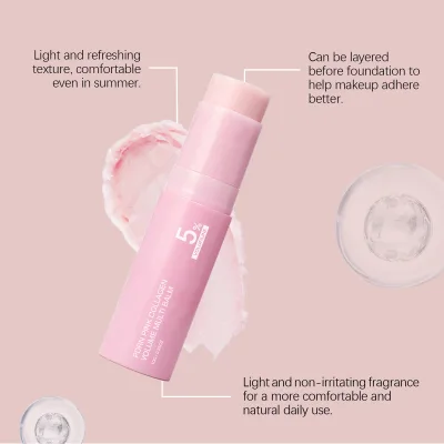 Moisturization Pink Collagen Multi Balm Lip Repair Stick Vitamin C Lip Protectant Collagen Moisturizing Face and Lip Balm