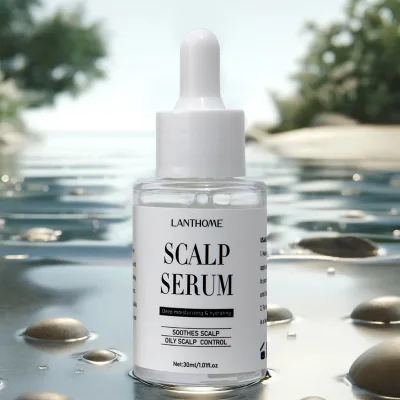LANTHOME Hair Scalp Treatment Nourish Moisturizing Oil Control Anti-itchy Refreshing Organic Scalp Massager Serum