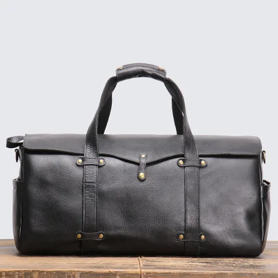 European Style X-large Retro New Men's Frosted Leather Portable Travel Bag Women's Leather Duffle Bag Large Capacity Luggage Bag