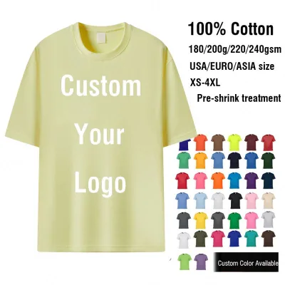 Logo Embroidered Sport Plus Size Men's T-Shirts 3D Printing Emboss Custom Oversized t Shirt for Sale