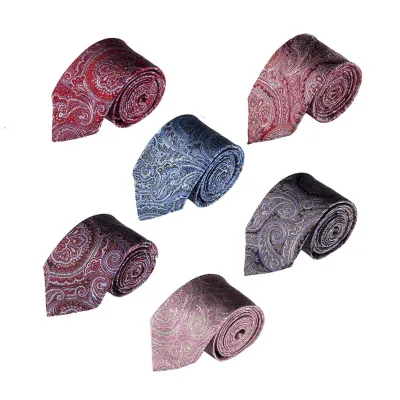 Luxury Silk Necktie Supplier One Stop Men's Accessories Factory Low MOQ Big Floral Paisley Classic Pattern Tie for Men