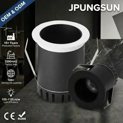 Premium Aluminum 50Mm Cut Out Led Downlight Cri 98 Ip44 Recessed Cob Spot Light 3 Years Warranty