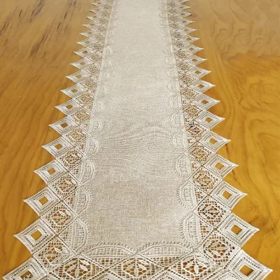 Christmas Rustic Cotton Plain Color Durable Table Runner