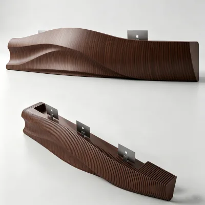 High Grade Wooden Art Reception Counter L-Shape Eco-Friendly Custom for High End Club Villa Hotel Lobby Hospital School