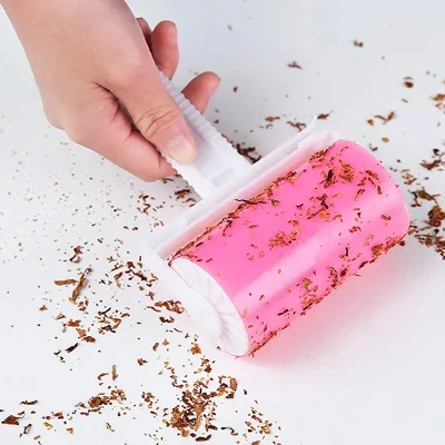 Reusable Lint Roller Washable Sticky Roller Hair Sticking Device Remover Cleaning Brush Carpet Bed Sofa Dust Pellet Collector
